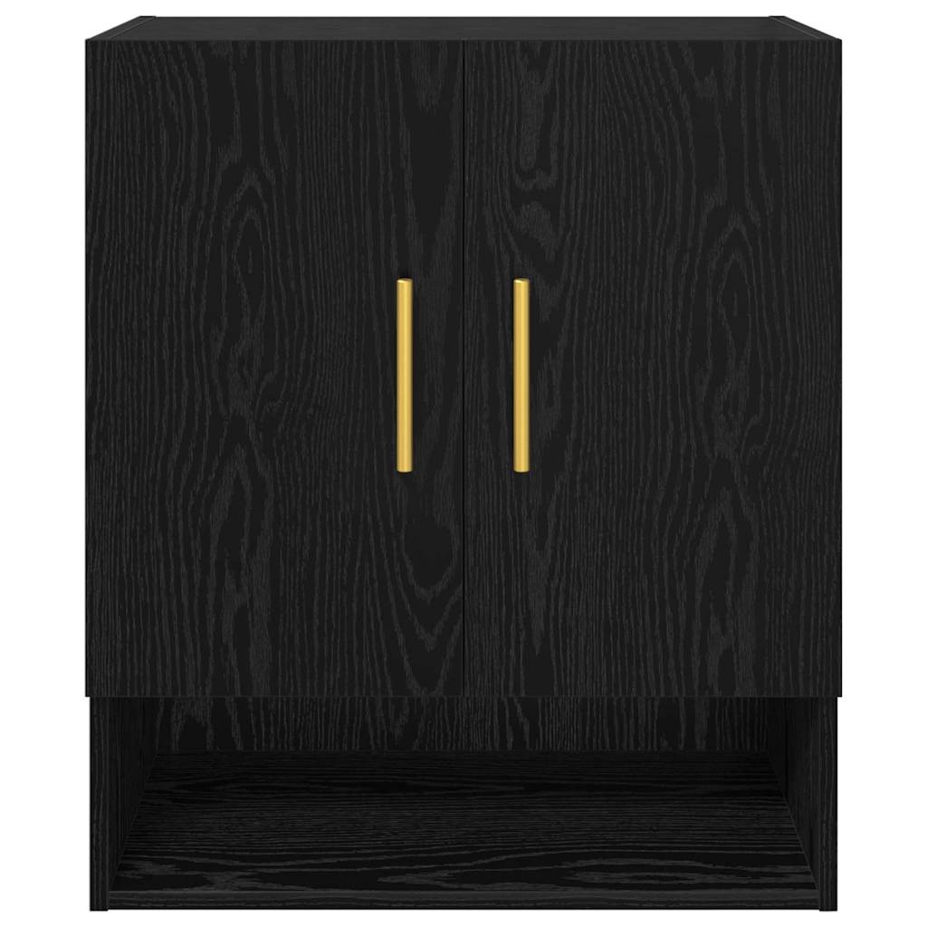 Wall Cabinet Black oak 60 x 31 x 70 cm Engineered wood